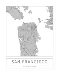 Gray Minimal City Map Of San Francisco