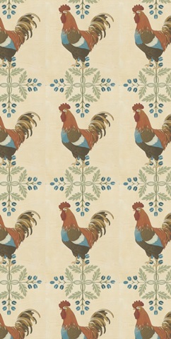 Cottage Roosters Collection B