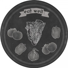 Blackboard Veggies Collection C