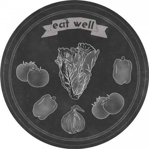 Blackboard Veggies Collection C