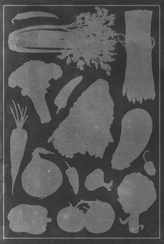 Blackboard Veggies Collection E