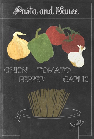 Blackboard Veggies Collection F