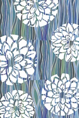 Striped Dahlias Collection D