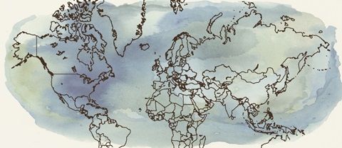 Watercolor Map Collection H