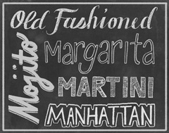 Chalkboard Cocktails Collection A