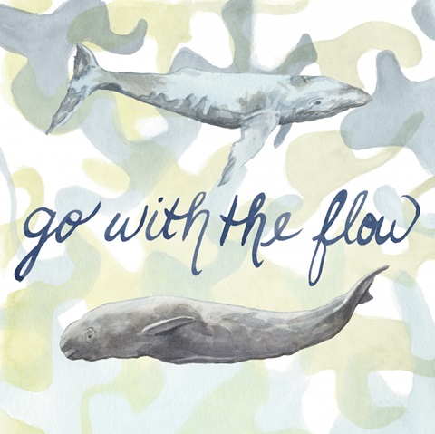 Watercolor Whale Collection A