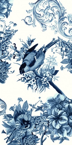 Indigo Bird and Branch Collection B
