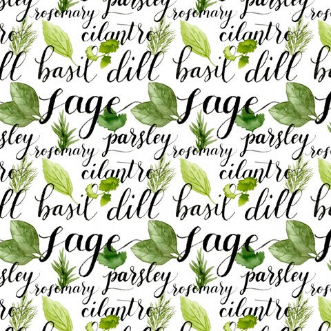 Watercolor Herb Collection H