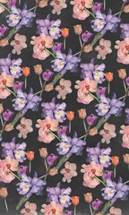 Chalkboard Flower Study Collection E