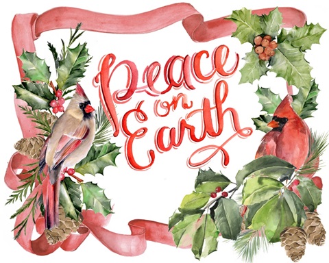 Cardinal Holly Christmas Collection A