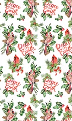 Cardinal Holly Christmas Collection E