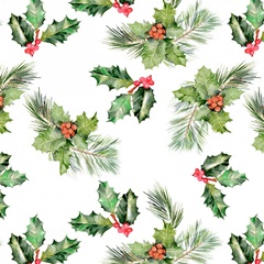 Cardinal Holly Christmas Collection F