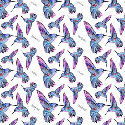 Hibiscus and Hummingbird Collection F