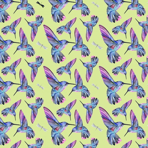 Hibiscus and Hummingbird Collection H