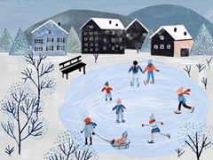 Snowy Village Collection A