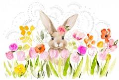 April Flowers and Bunny Collection A