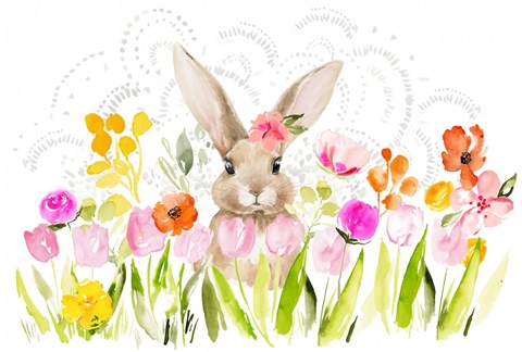 April Flowers and Bunny Collection A