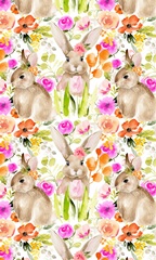 April Flowers and Bunny Collection E