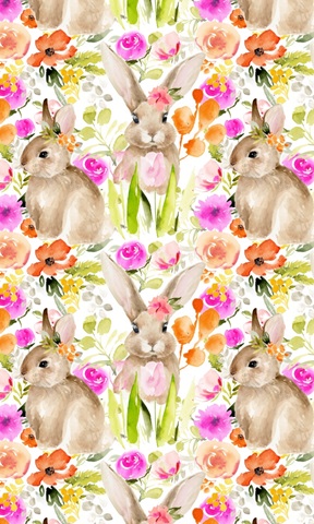 April Flowers and Bunny Collection E