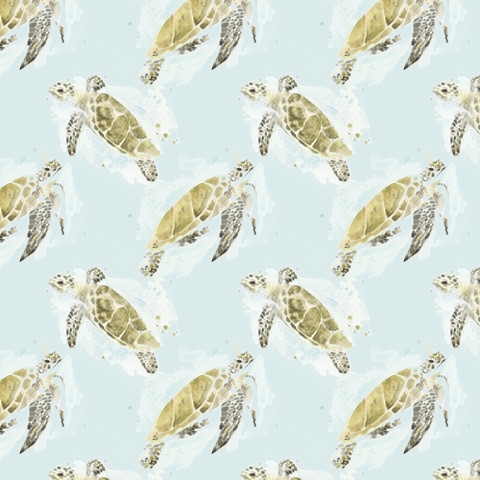 Watercolor Sea Turtle Study Collection I