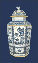 Asian Urn in Blue and White II