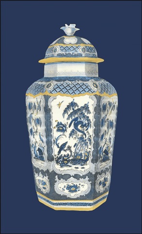 Asian Urn in Blue and White II