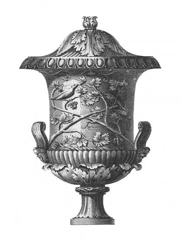Black and White Urn I