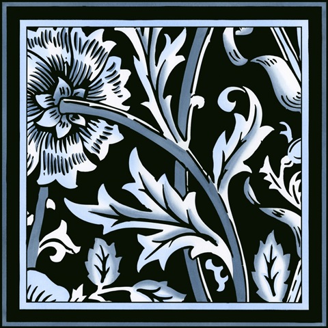 Blue and White Floral Motif IV