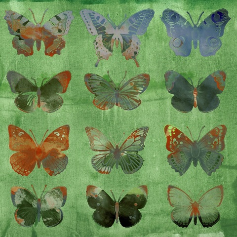 Butterflies on Green