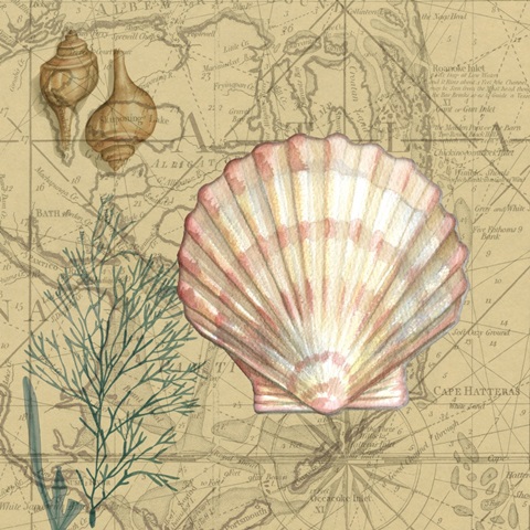 Coastal Map Collage I