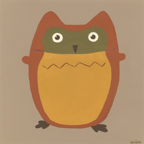 Earth-Tone Owls I