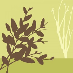 Metro Leaves in Chartreuse I