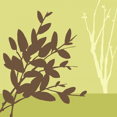 Metro Leaves in Chartreuse I