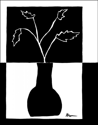 Minimalist Leaf in Vase I