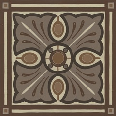 Piazza Tile in Brown I