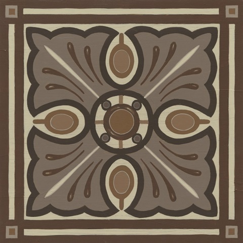 Piazza Tile in Brown I