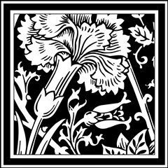 Printed Graphic Floral Motif I