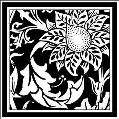 Printed Graphic Floral Motif II