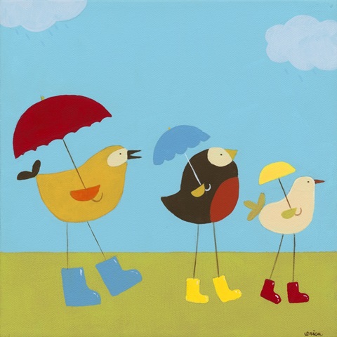 Rainy Day Birds I