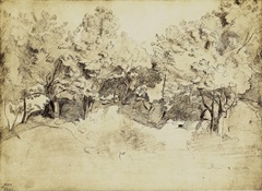 Sepia Corot Landscape
