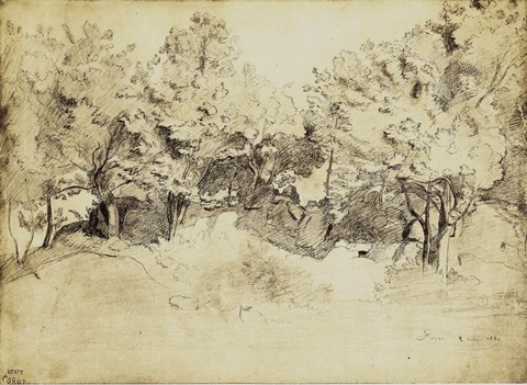 Sepia Corot Landscape