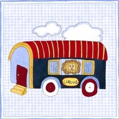 Silhouette on Blue Gingham II