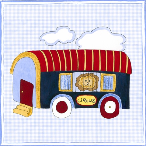 Silhouette on Blue Gingham II