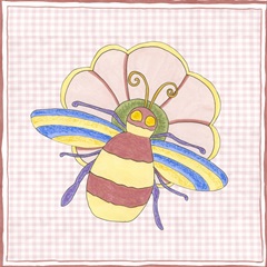 Silhouette on Pink Gingham I