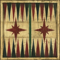 Small Antique Backgammon