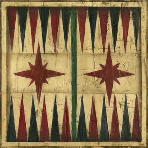 Small Antique Backgammon