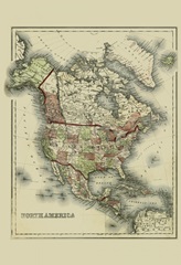 Small Antique Map of North America