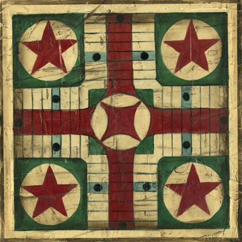 Small Antique Parcheesi