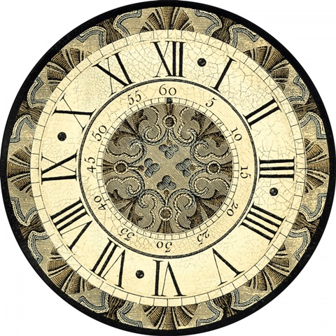 Small Vintage Motif Clock