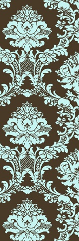 Small Vivid Damask in Blue I